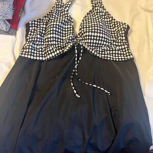 Black and White dress swimsuit